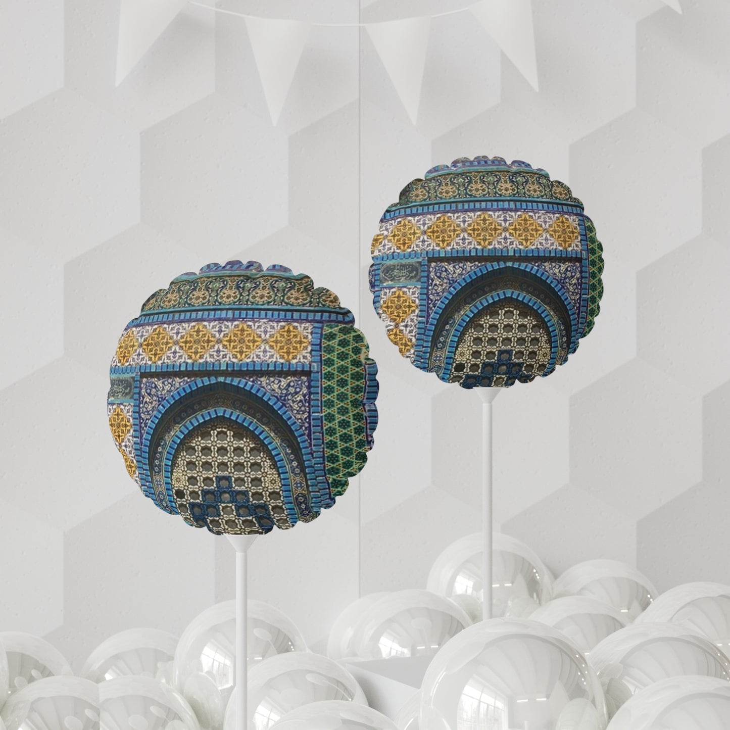 Aqsa Heart-Circle Shaped Decorative Balloon - 11" Star Pattern