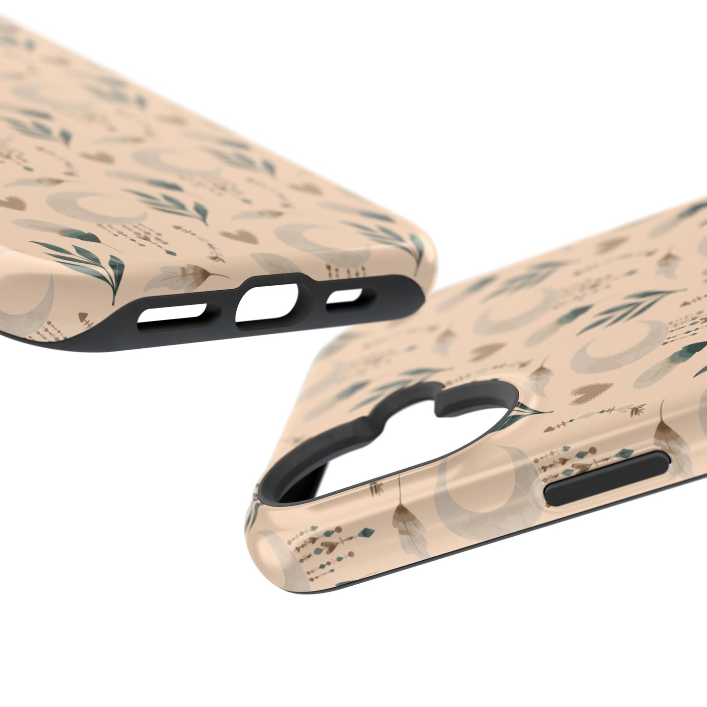 Crescent 🌙  and Hearts Design Iphone Magnetic Tough Cases