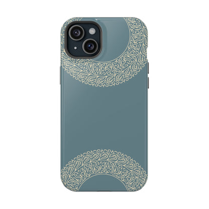 Beige geometric circle  Design - Iphone Magnetic Tough Case