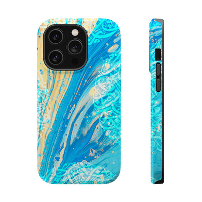 Arabic splash of Blue- Iphone Magnetic Tough Case