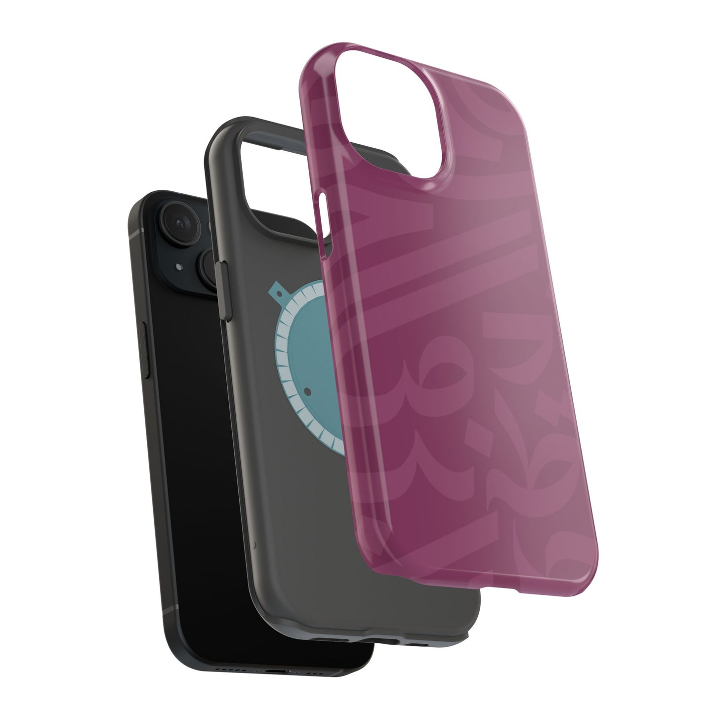 Pink calligraphy Design - Iphone Magnetic Tough Case