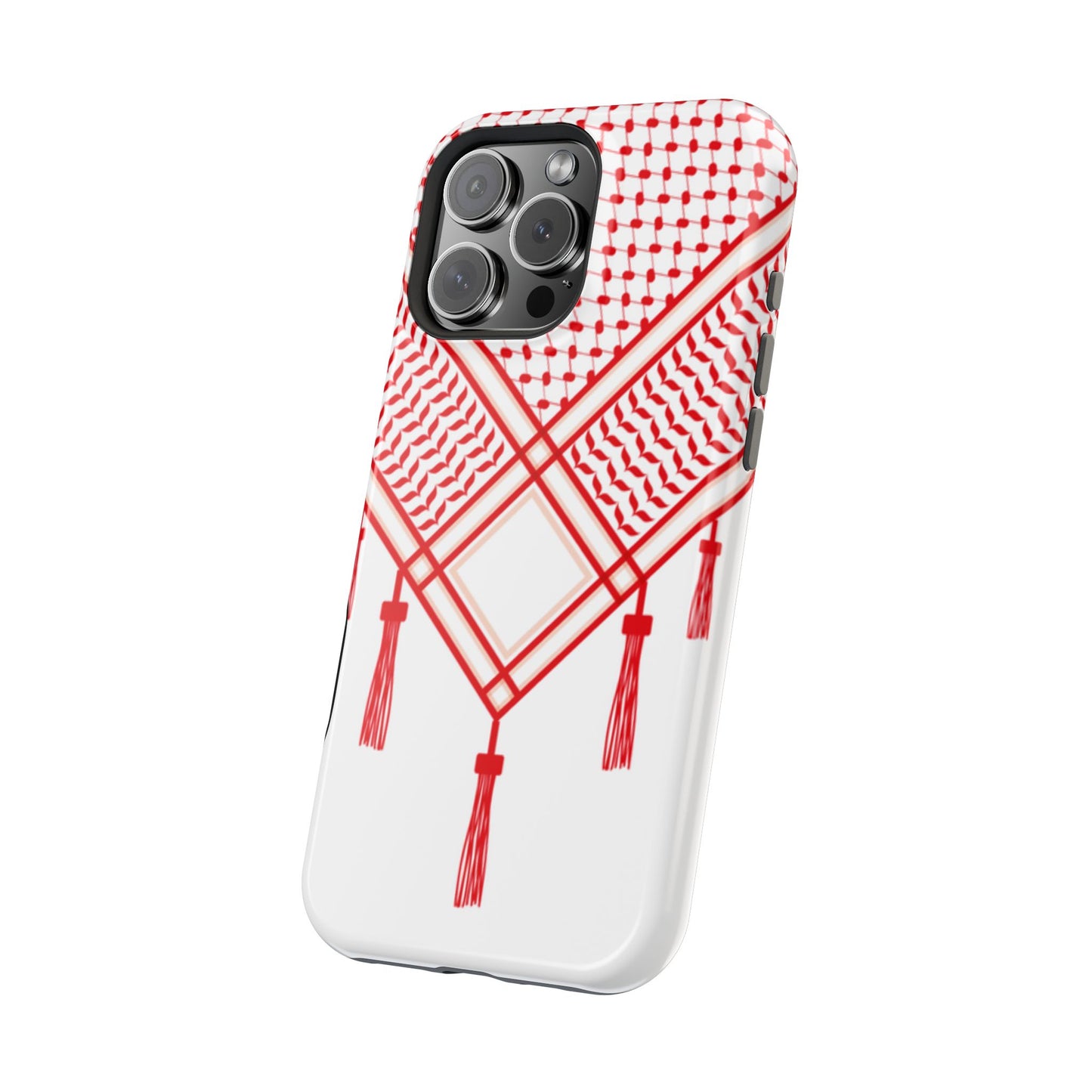 Red and White Shmagh Design Iphone Magnetic Tough Case
