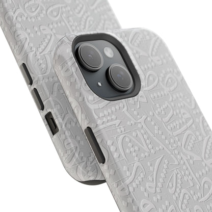 White Arabic calligraphy letters - Iphone Magnetic Tough Case