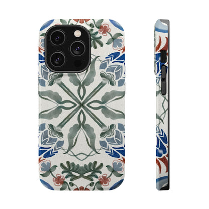 Blue flowers Iphone Magnetic Tough Cases
