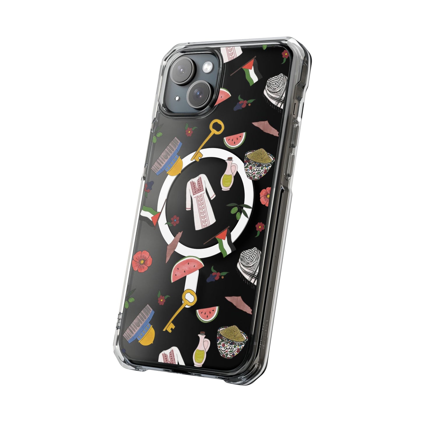 Palestinian Symbols MagSafe Clear Phone Case