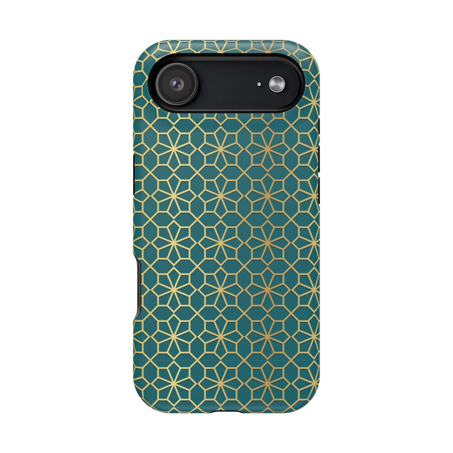 Gold and Green Flower Design - Iphone Magnetic Tough Case