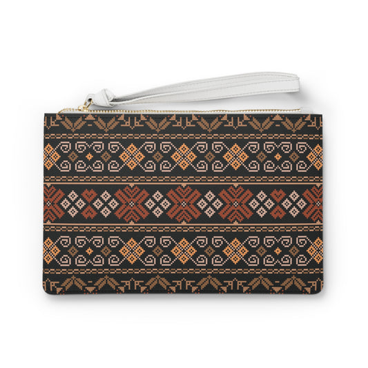 Tabriz Red Rose  Themed Clutch Bag, Stylish Purse
