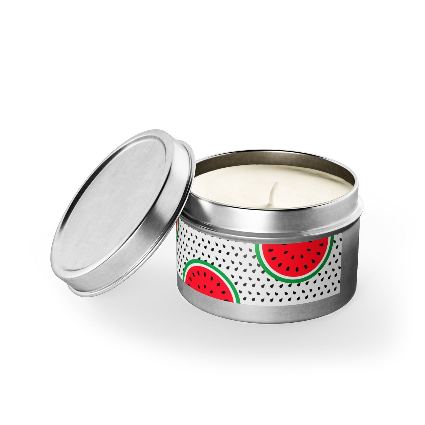 Watermelon Silver Tin Candles | Elegant Home Fragrance | Decorative Candle Gifts for All Occasions | Relaxing Aromatherapy