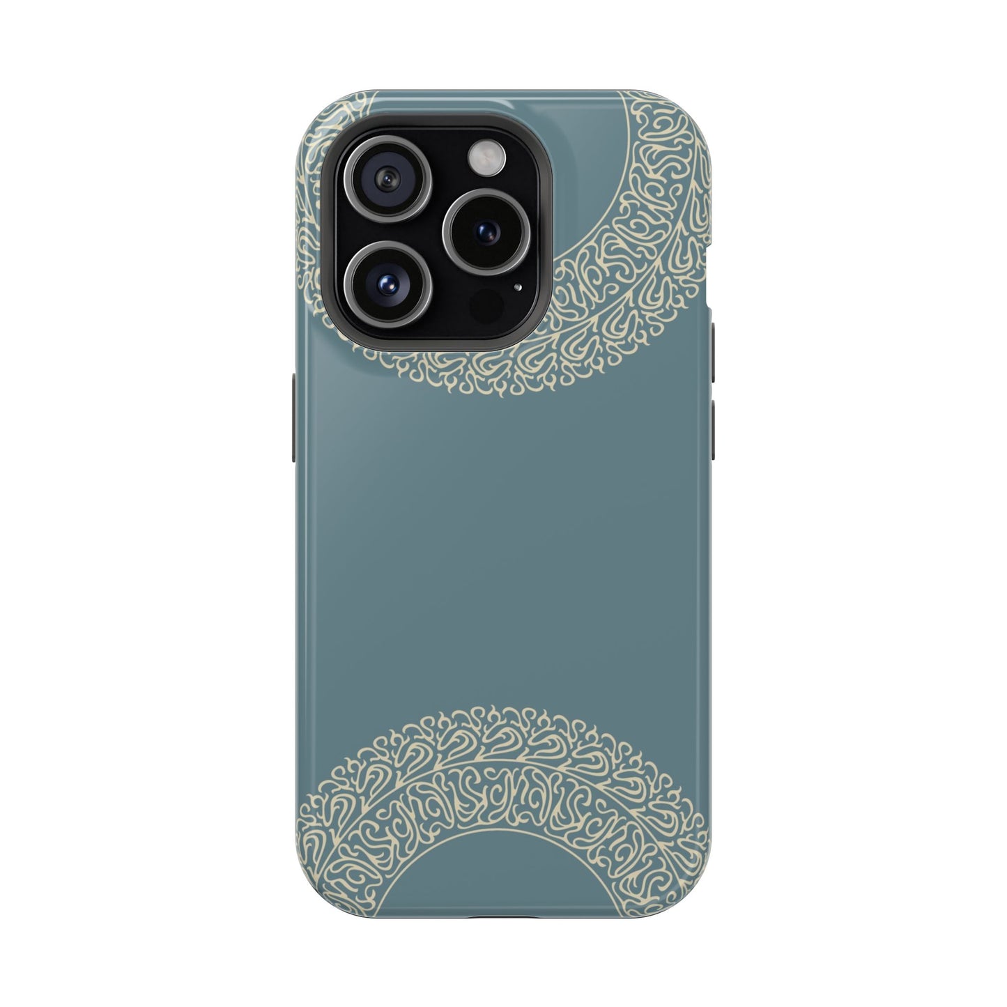 Beige geometric circle  Design - Iphone Magnetic Tough Case