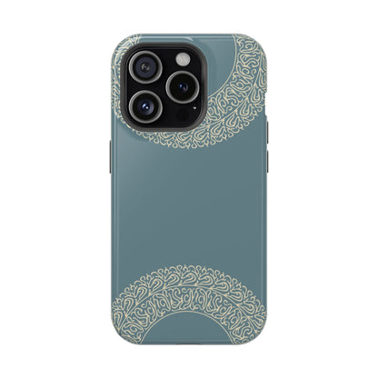 Beige geometric circle  Design - Iphone Magnetic Tough Case