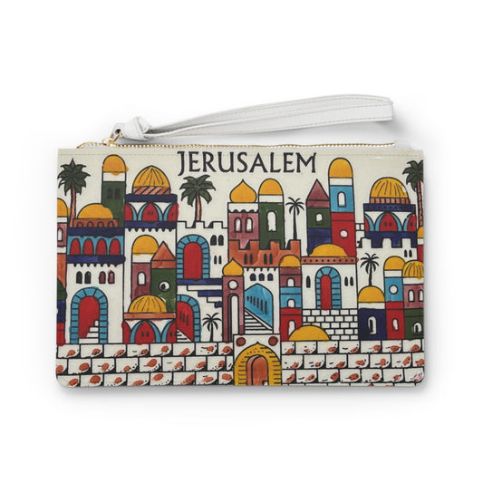 Large* Jerusalem City Themed Clutch Bag, Stylish Purse