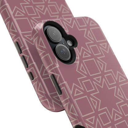Pink Star ⭐️ Geometric Design - Iphone Magnetic Tough Case