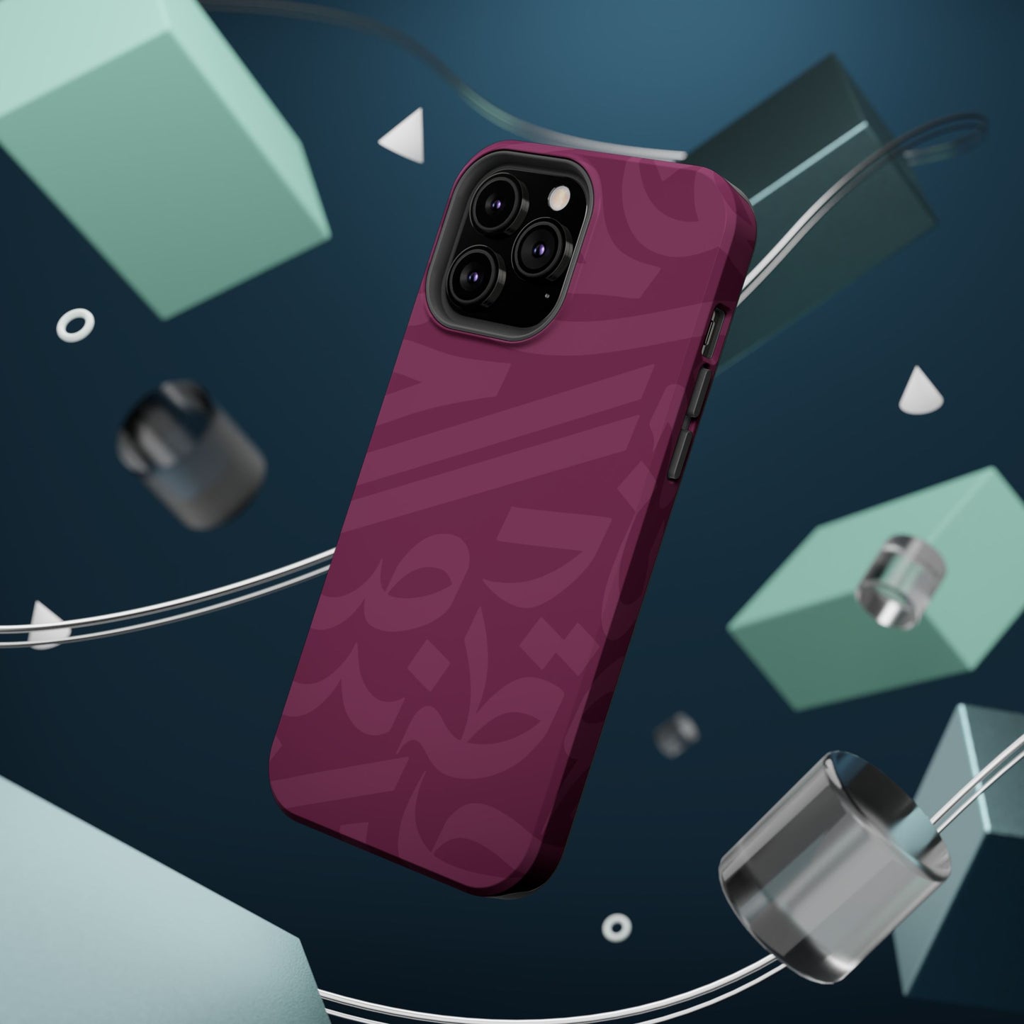 Pink calligraphy Design - Iphone Magnetic Tough Case