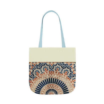 Moroccan Design Tote Bag, 3-Color Straps