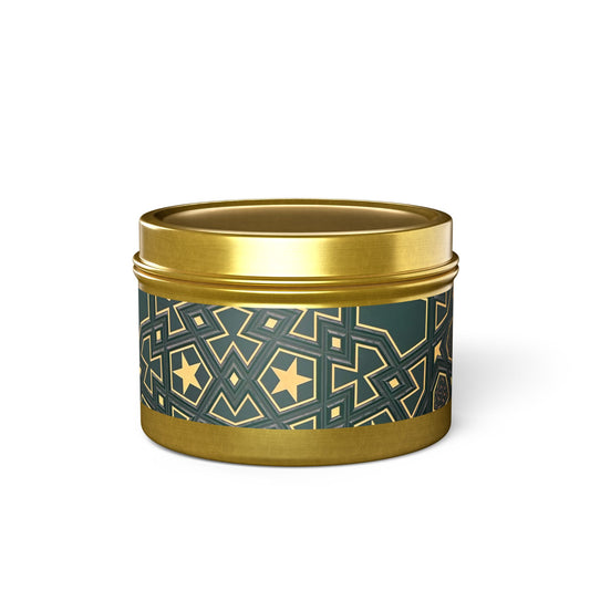 Masjid Al Haram Golden Tin Candles | Elegant Home Fragrance | Decorative Candle Gifts for All Occasions | Relaxing Aromatherapy