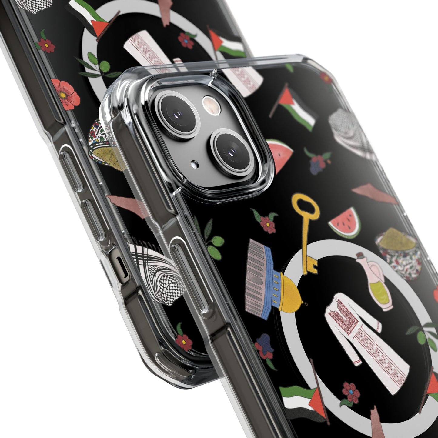 Palestinian Symbols MagSafe Clear Phone Case