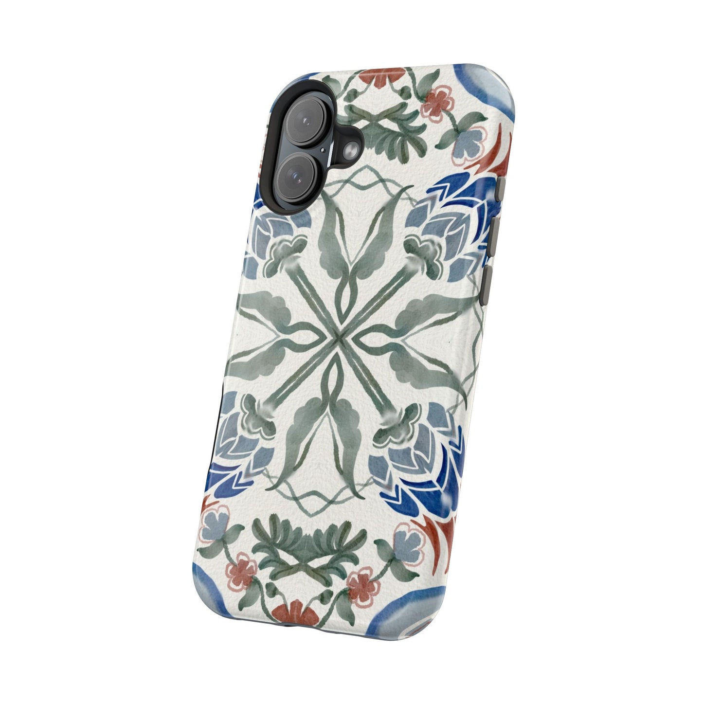 Blue flowers Iphone Magnetic Tough Cases