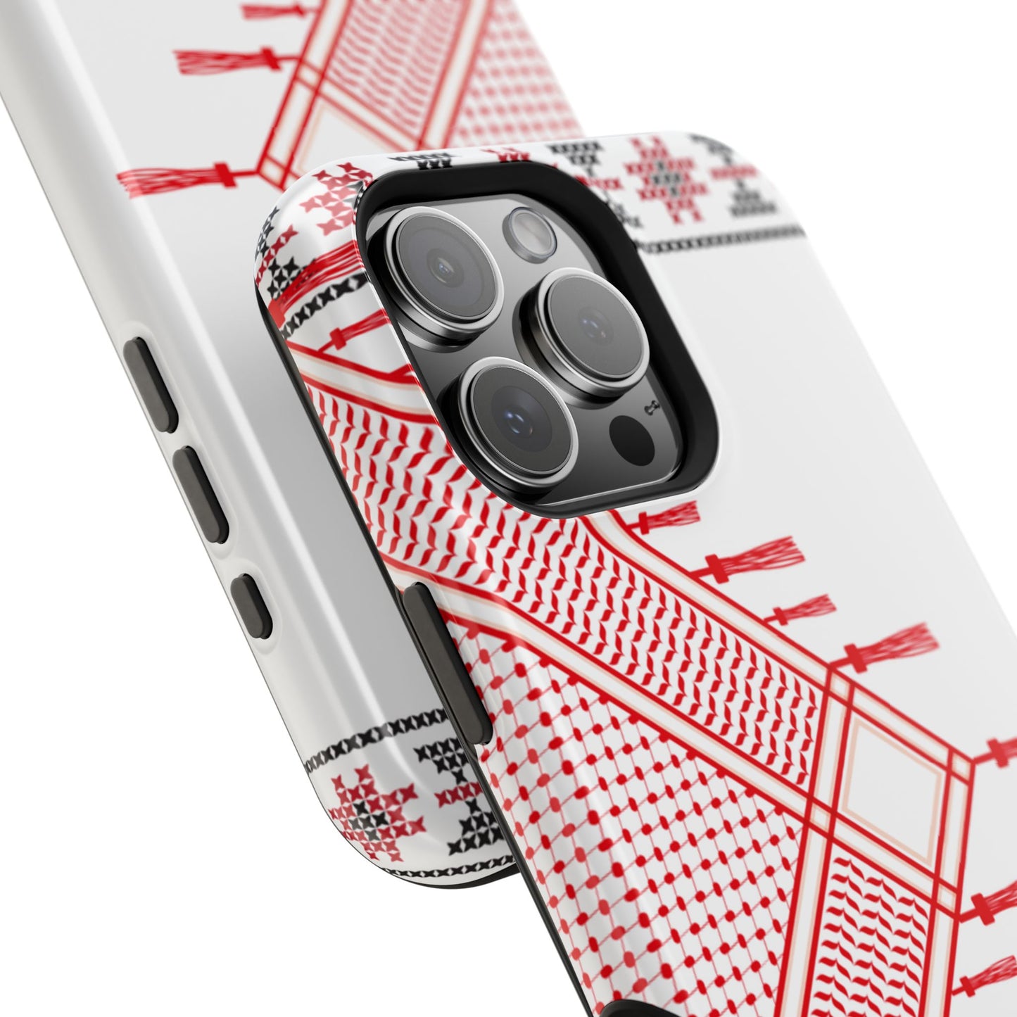 Red and White Hattah Design Iphone Magnetic Tough Case