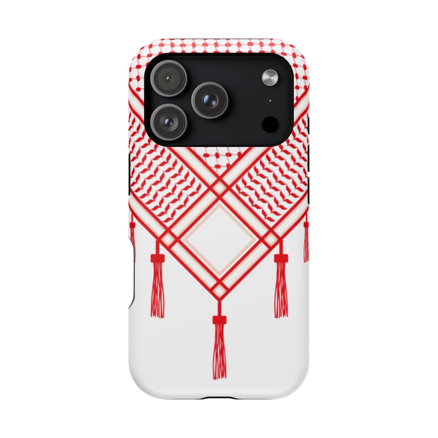 Red and White Shmagh Design Iphone Magnetic Tough Case