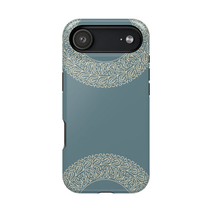 Beige geometric circle  Design - Iphone Magnetic Tough Case