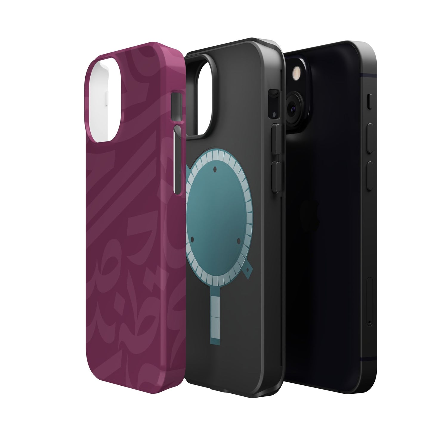 Pink calligraphy Design - Iphone Magnetic Tough Case