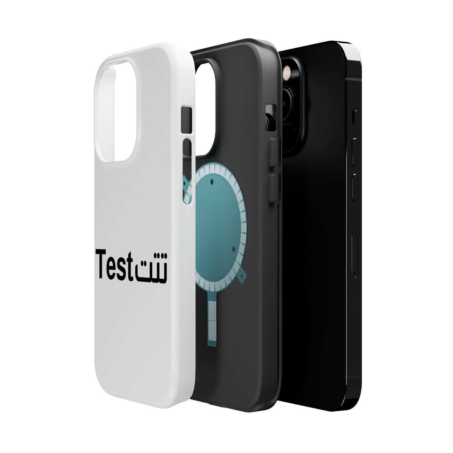 Magnetic Impact-Resistant Phone Case — Minimal "Test" Bilingual Design