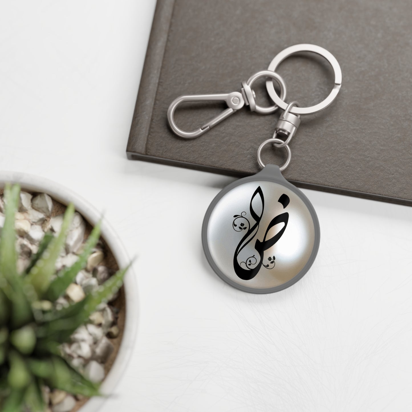 Dhadh“Dh” ض“ Arabic monogram charm/ key ring - Perfect Gift