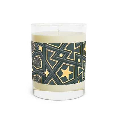 Masjid Al Haram Elegant Geometric Scented Candle - 11oz Soy Wax, Perfect for Home Decor & Gifts