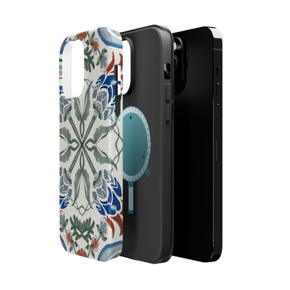 Blue flowers Iphone Magnetic Tough Cases