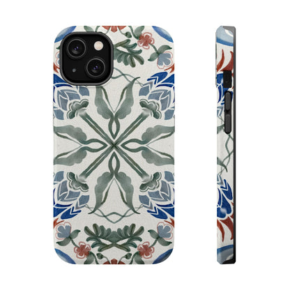 Blue flowers Iphone Magnetic Tough Cases