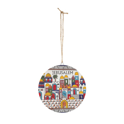 Jerusalem  Wood Sign Decor, Rustic Home Wall Art, Farmhouse Signs, Personalized Gifts, Nature-Inspired Decor