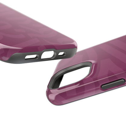 Pink calligraphy Design - Iphone Magnetic Tough Case