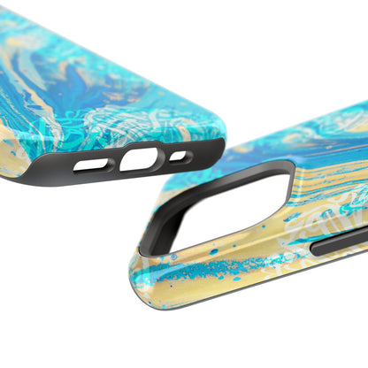 Arabic splash of Blue- Iphone Magnetic Tough Case