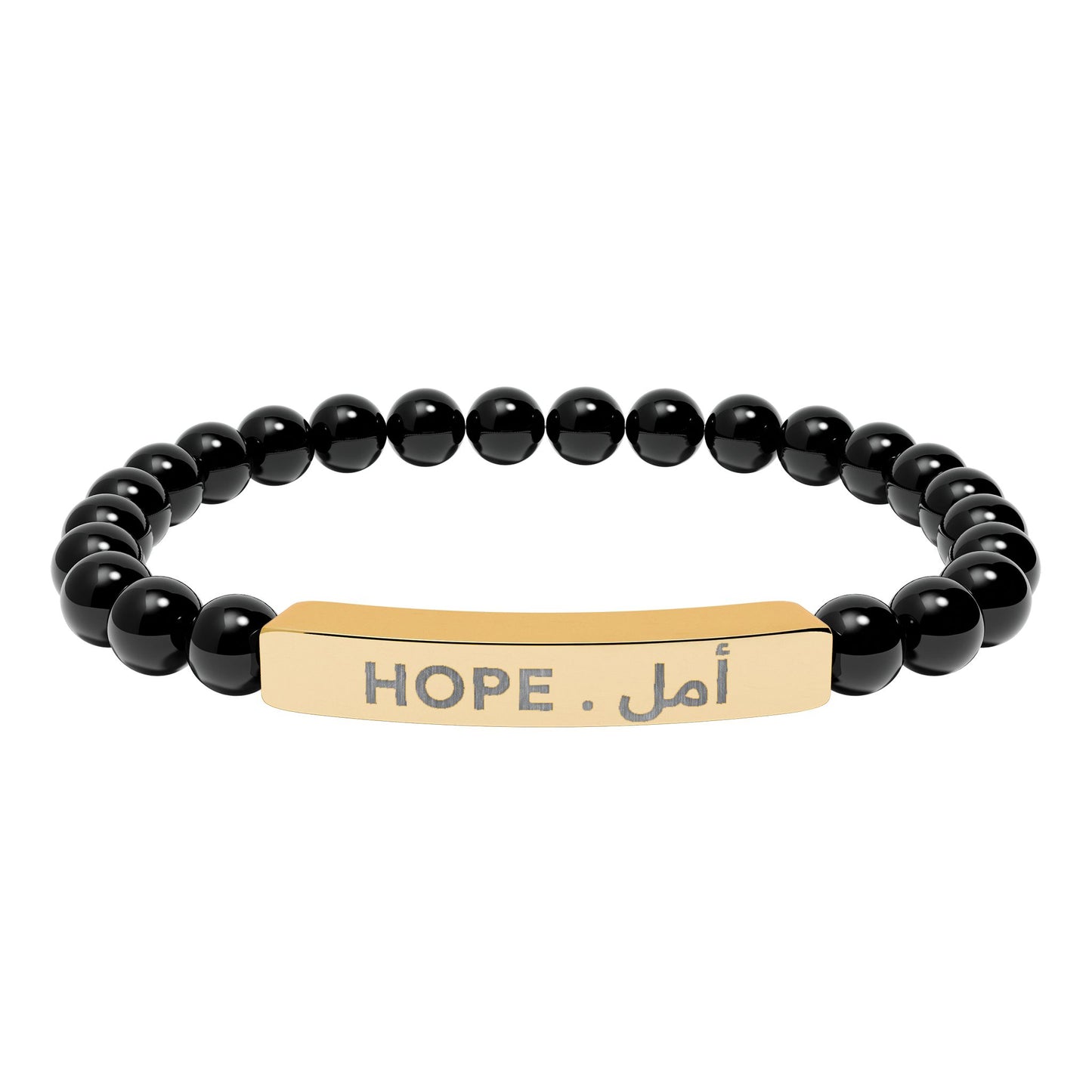 “Hope” Engraved Natural Stone Bracelet - Meaningful Gift for Mindfulness and Style