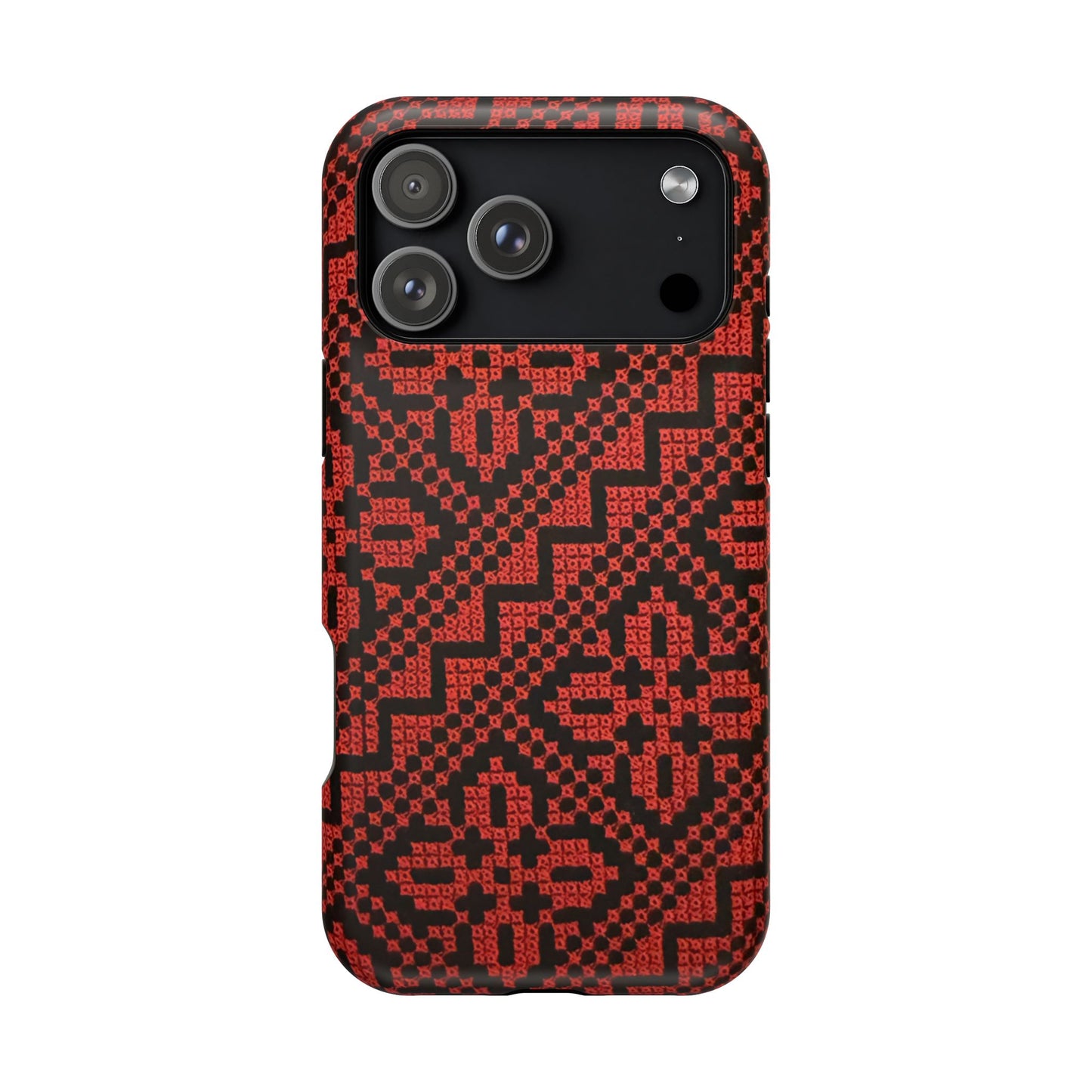 Red and Black Tatreez Design - Iphone Magnetic Tough Case