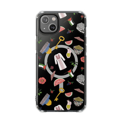 Palestinian Symbols MagSafe Clear Phone Case