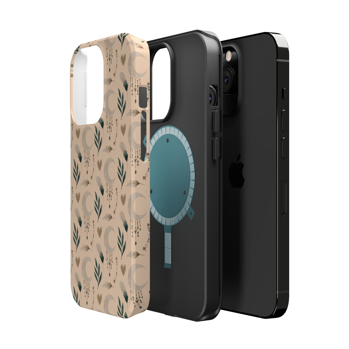Crescent 🌙  and Hearts Design Iphone Magnetic Tough Cases