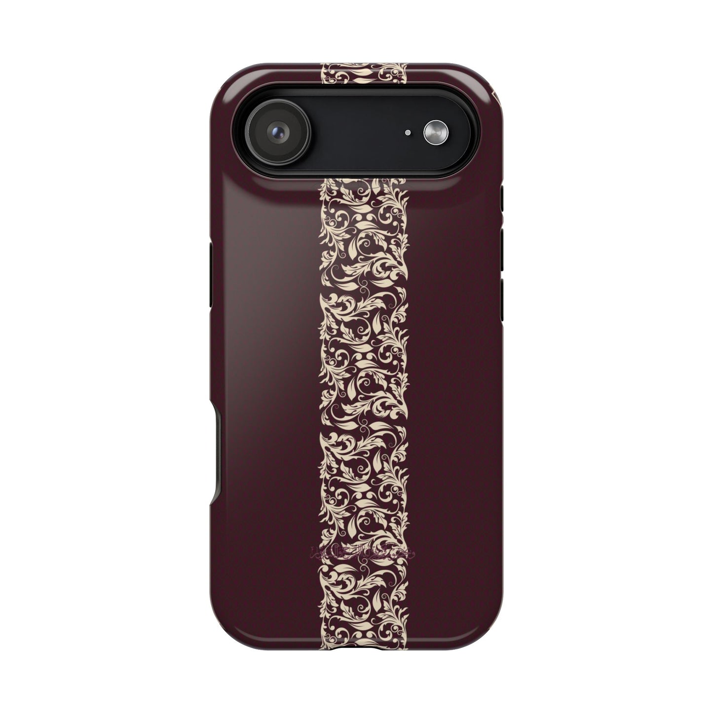Red Dark and Beige geometric Design Iphone Magnetic Tough Case