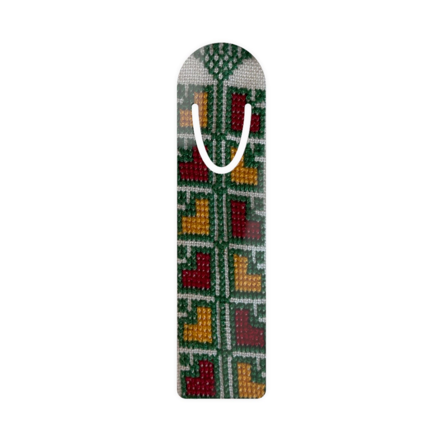 Tatriz Green, Yellow, and Red  Bookmark - Stylish Metal Page Holder