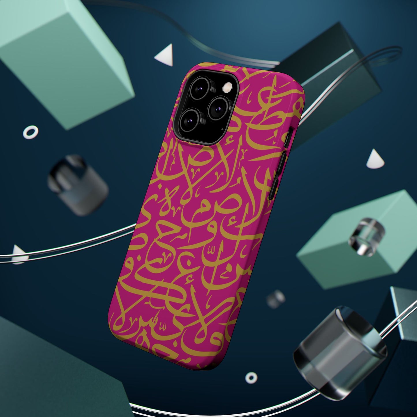 Pink and Gold Arabic Letters  Iphone Magnetic Tough Cases