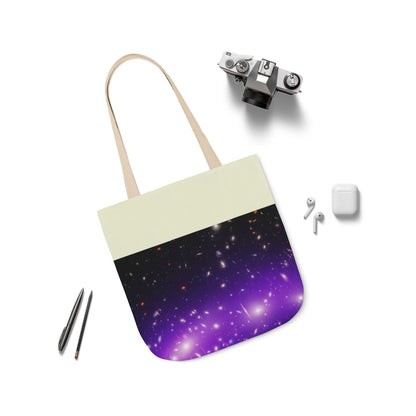 Galaxy Cluster Canvas Tote Bag, 2-Color Straps