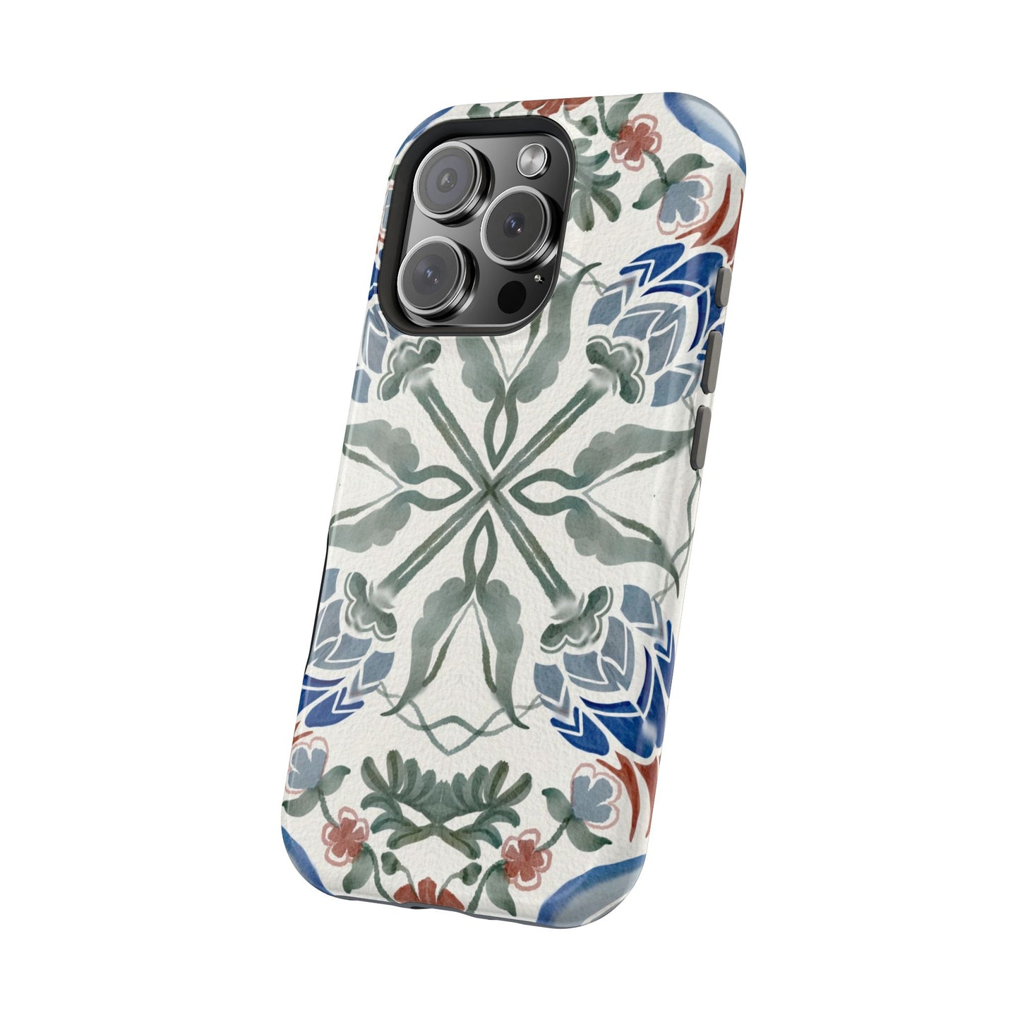 Blue flowers Iphone Magnetic Tough Cases