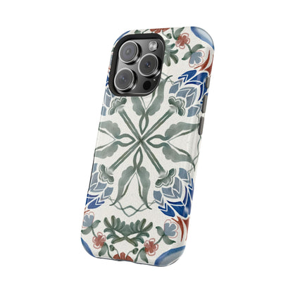 Blue flowers Iphone Magnetic Tough Cases