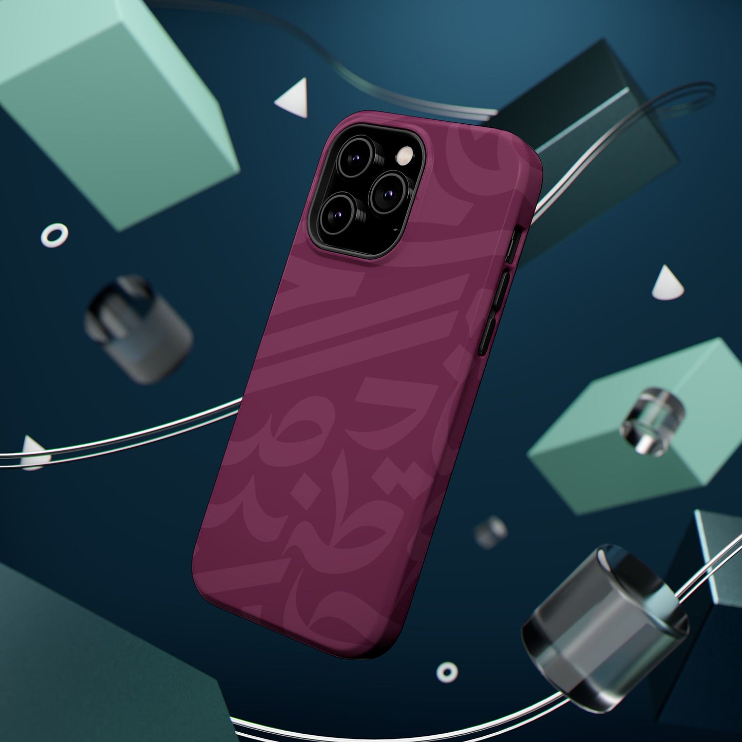 Pink calligraphy Design - Iphone Magnetic Tough Case