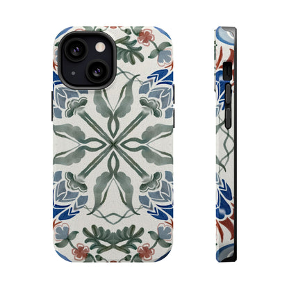 Blue flowers Iphone Magnetic Tough Cases