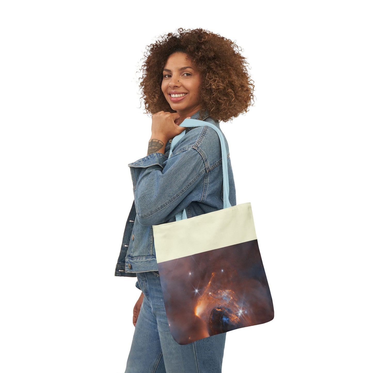 New-Born Star Canvas Tote Bag, 3-Color Straps