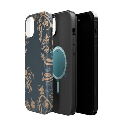 Gold flowers Iphone Magnetic Tough Cases