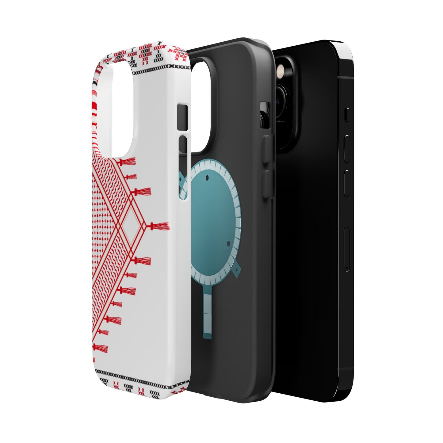 Red and White Hattah Design Iphone Magnetic Tough Case