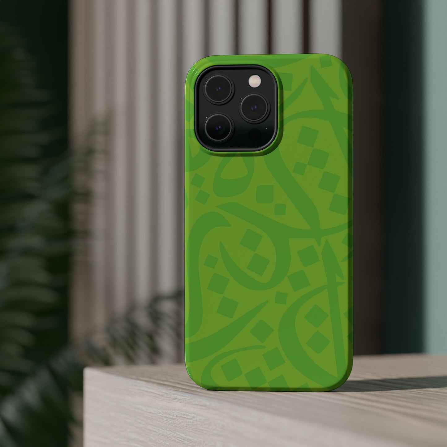 Green calligraphy Design - Iphone Magnetic Tough Case