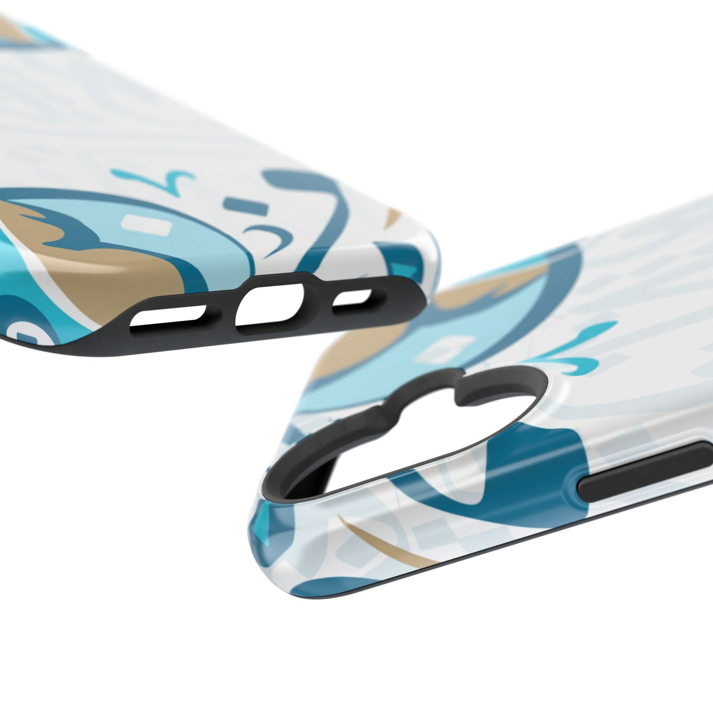 White Blue and Gold Arabic Calligraphy Iphone Magnetic Tough Case